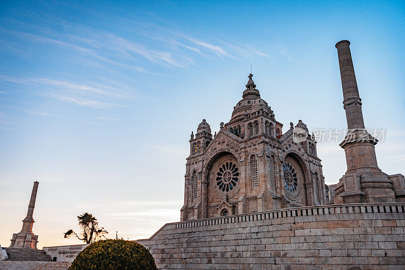 在葡萄牙美丽的小镇Viana do Castelo的耶稣圣心圣殿